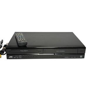 JVC DVD Recorder VHS VCR Combo DR-MV150B Black HDMI Dubbing Remote Bundle
